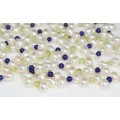 elegant colier de perle Akoya cu anturaje de peridot si lapis-lazuli. Italia